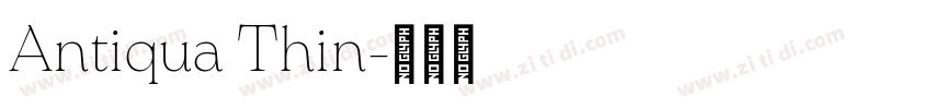 Antiqua Thin字体转换